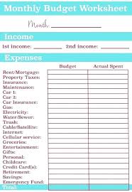 Easy Printable Monthly Budget Template Household Personal