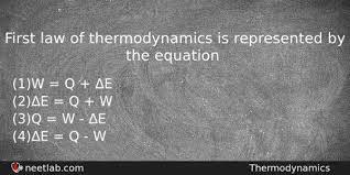 First Law Of Thermodynamics Is