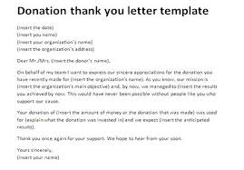 Thank You Letter Template Donation Thaimail Co