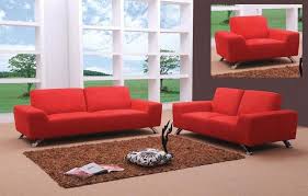 sunset contemporary fabric red sofa set