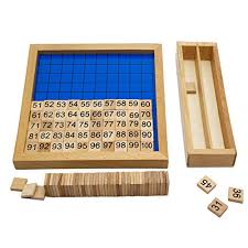 Ilovebaby Hundred Board Montessori Game Hundreds Chart