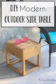 Diy Modern Outdoor Side Table The