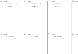 Simultaneous Linear And Quadratic Equations