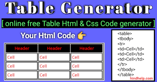 100 free best html table generator