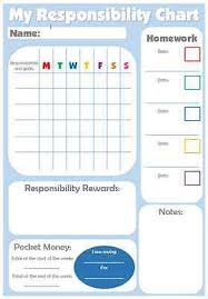Reward Charts For Teenage Older Children Responsibility Homework Pocket Money Ebay