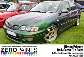 Nissan Primera Mystic Green Red Green