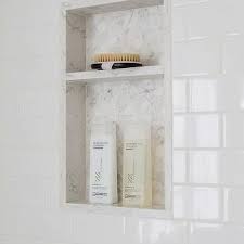 glass shower niche shelf design ideas