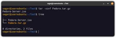 untar files in ubuntu