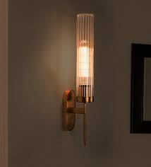 gold steel wall sconces by fos lighting