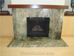 Rain Forest Green Marble Fireplace