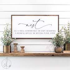 Nest Definition Sign Home Wall Decor