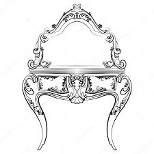 dressing table with mirror in clic