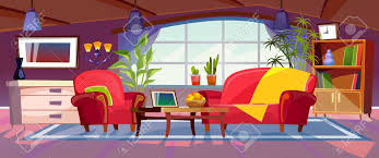 This is my first work in progress video. Cartoon Living Room Interior View Empty Colorful Room Design Royalty Free Cliparts Vectors And Stock Illustration Image 121638249