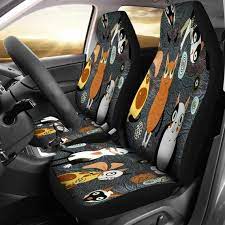 Funny Cat Crowd Car Seat Covers Car