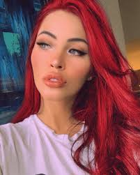 blue eyes lips and red hair image