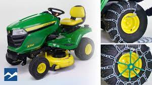 how to install lawn tractor tire chains