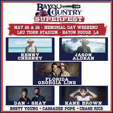 Bayou Country Superfest Lineup 2019 Headliners Bands