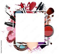 beautiful makeup brush and cosmetic
