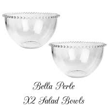 bella perle glass salad bowls