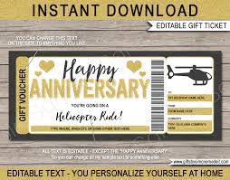 anniversary helicopter ride ticket