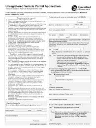 unregistered vehicle permit qld fill
