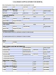 Printable Sample Free Rental Application Form Form Real Estate