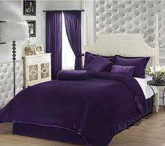 purple velvet comforter purple