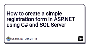 in asp net using c and sql server