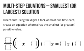 Multi Step Equations Problem Geogebra