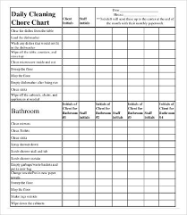 Free 10 Best Cleaning Chart Examples Templates Download