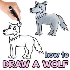 How to Draw a Wolf – Step by Step Drawing Tutorial - Easy Peasy and Fun