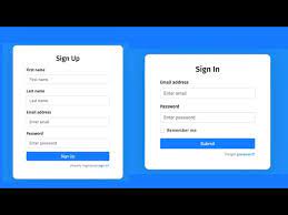 build react login sign up ui template