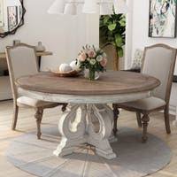 It is decorated with lovely artwork and bulb pendants that hung over the round dining. Buy Round Farmhouse Kitchen Dining Room Tables Online At Overstock Our Best Dining Room Bar Furniture Deals