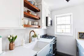 a galley kitchen renovation with all of
