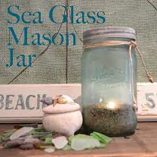 Sea Glass Mason Jar Country Design Style