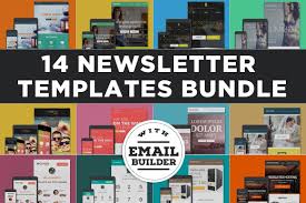 Bundle Of 14 Email Newsletter Templates Mailchimp