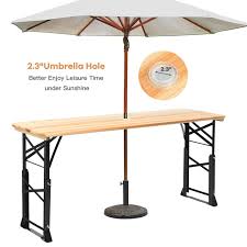Outdoor Wood Folding Picnic Table