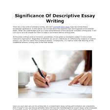 descriptive essay writing pdf