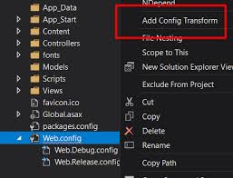 transforms in your asp net project