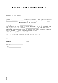 Editable sample letter asking for internship extension fill out. Free Recommendation Letter For Internship With Samples Pdf Word Eforms