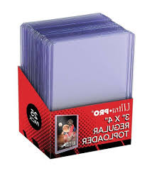 How about an acrylic card holder or magnetic card holder? Pack 25 Hard Plastic Baseball Trading Card Topload