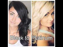Wonder if it is safe to bleach your hair that much? How I Bleached My Hair From Black To Platinum Blonde Youtube Bleaching Dark Hair Black Hair Dye Bleach Brown Hair