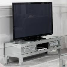 Vienna Glass Tv Stand With 2 Drawers In