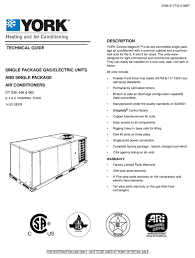 3 en 14825, air conditioners, liquid chilling packages and heat pumps, with electrically driven compressors, for space heating and cooling. York Dy 036 Technical Manual Pdf Download Manualslib