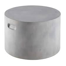 Cement Finish Outdoor Side Table H 35