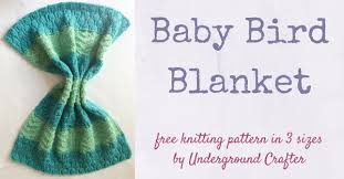 Knitting Pattern Baby Bird Blanket Underground Crafter