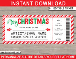 christmas concert gift tickets