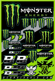 12x18 monster energy decal kit