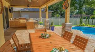 Custom L Shaped Outdoor Kitchen And