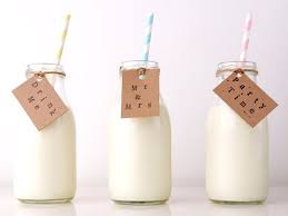 10 X Mini Milk Bottles Wedding Baby